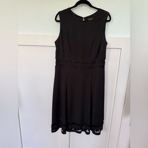 Liz Claiborne Midi Dress Women’s Size 14 Black Sleeveless Keyhole Back  Career
